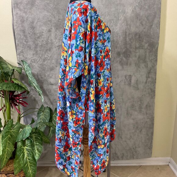 Anthropologie Do Everything in Love Open Front Kimono Cardigan Floral OS tassels - Picture 2 of 9